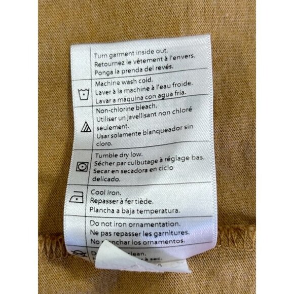 Carhartt Men T-Shirt Yellow Relaxed Fit Built For The Elements Longsleeve XL - Picture 5 of 5